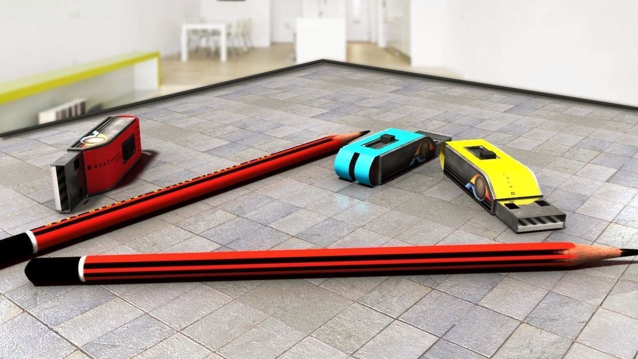 USB Pendrive model  Low-poly 3D model_1