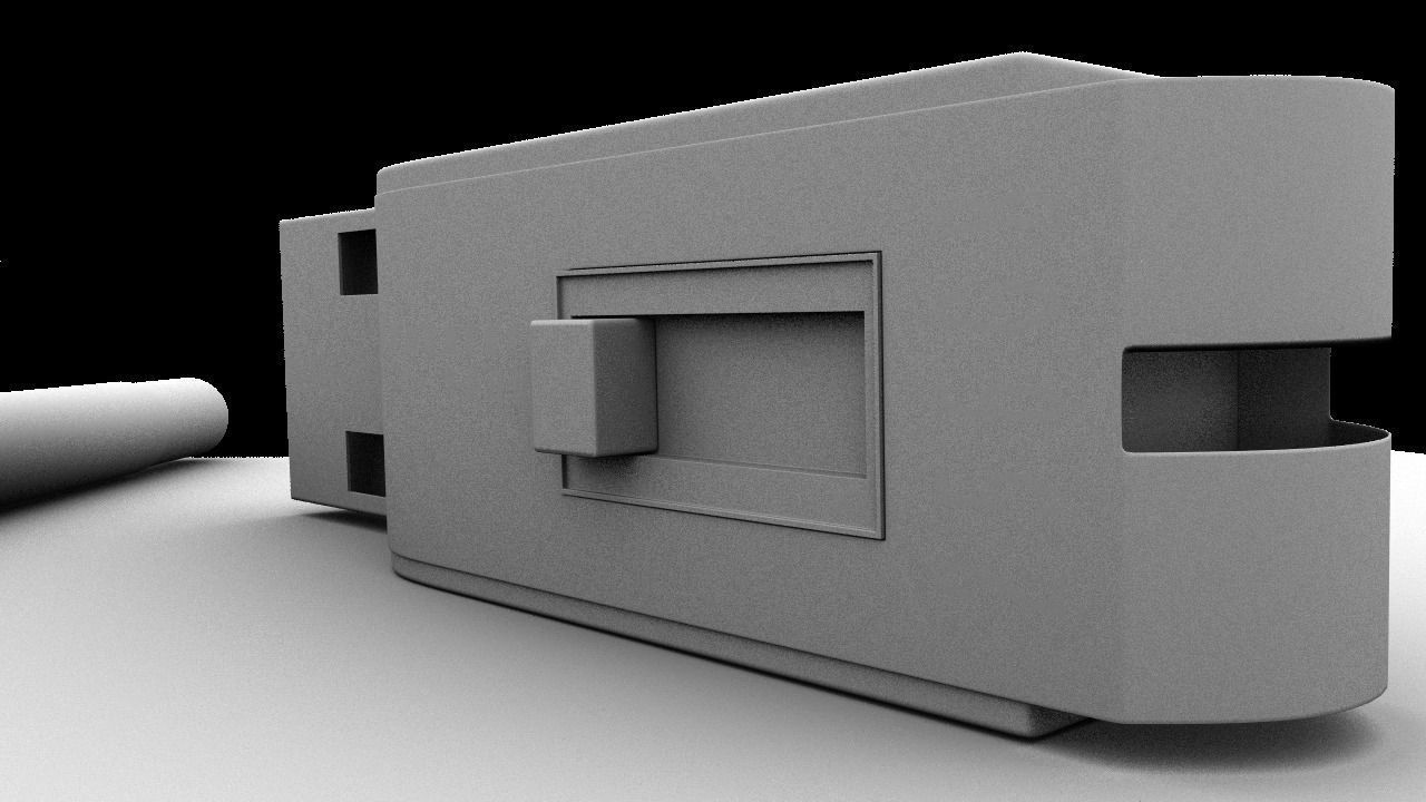 USB Pendrive model  Low-poly 3D model_4