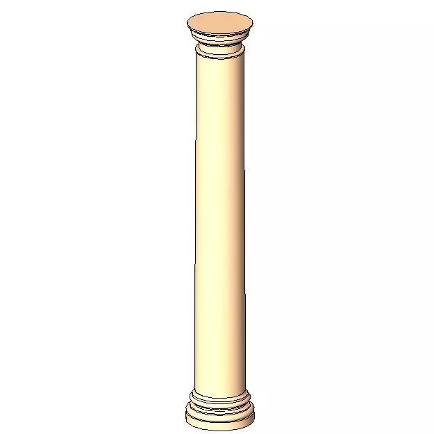 Colonne dorique Free 3D model_0