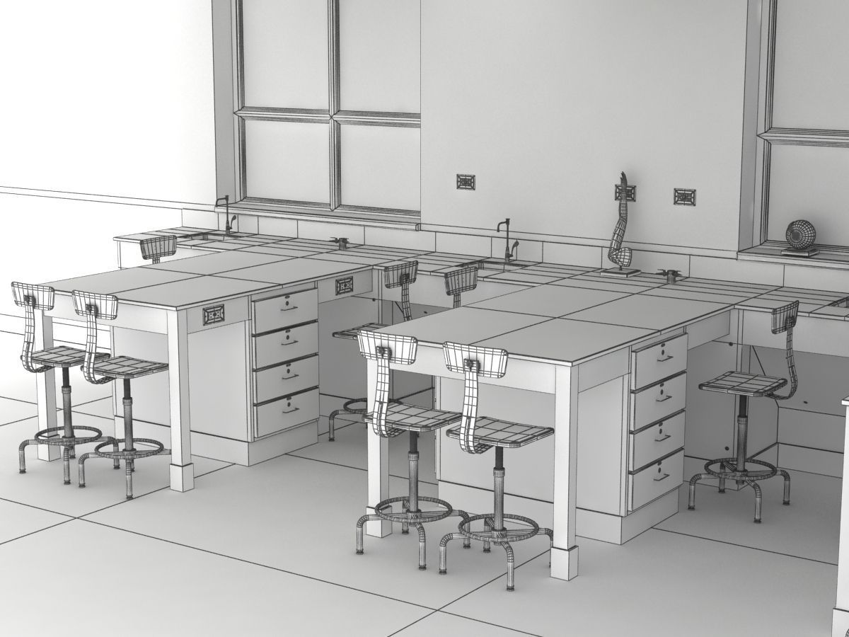 Science Laboratory 01 3D model | CGTrader