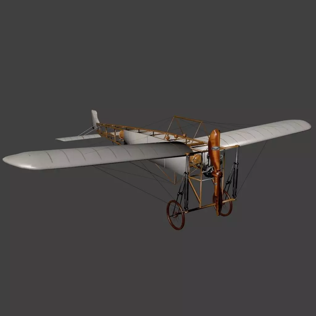Bleriot XI Low-poly 3D model