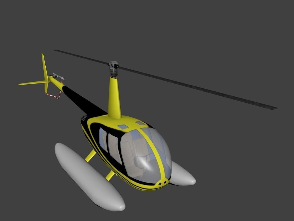 Robinson R44 Clipper Free low-poly 3D model_0