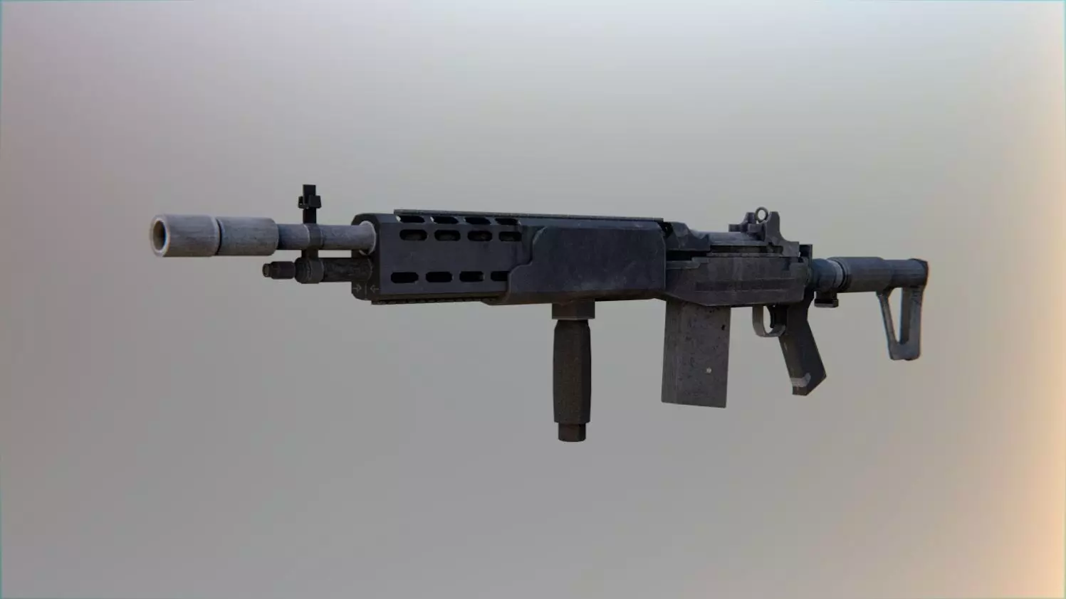 MK14 EBR Low-poly 3D model