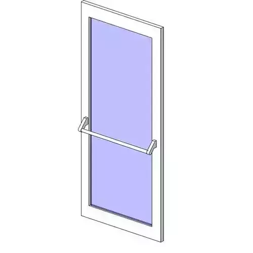 Sgl Glass - w Push Bar