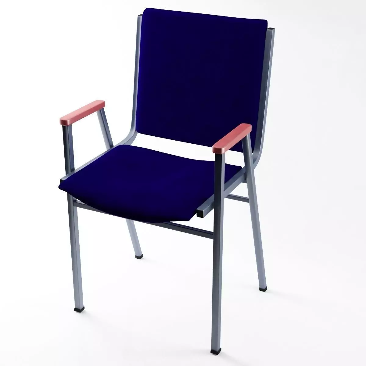 C16 chair with fabric and metal frame 3D model_0