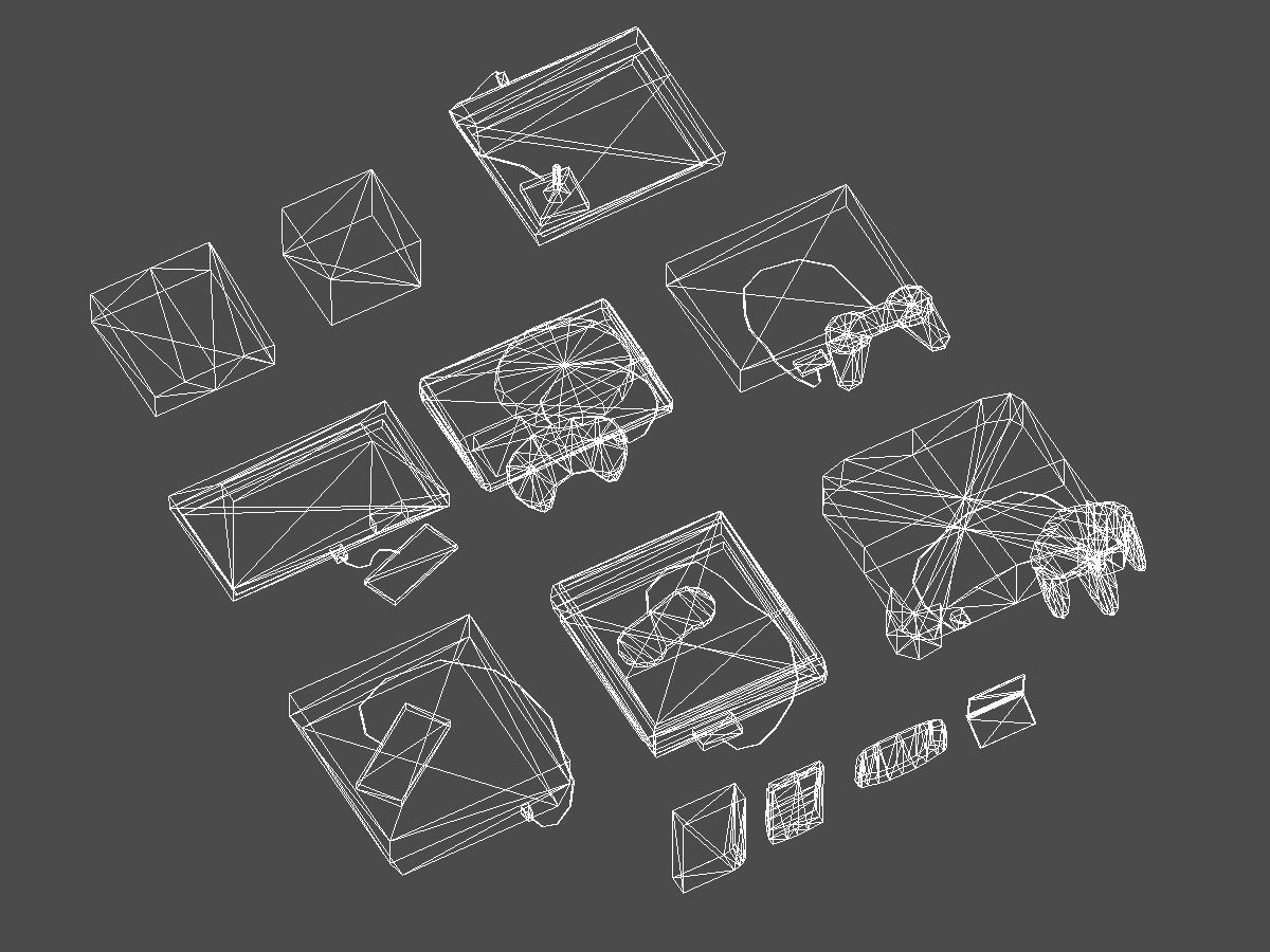 13 Video Game Consoles Pack Low-poly 3D model_2