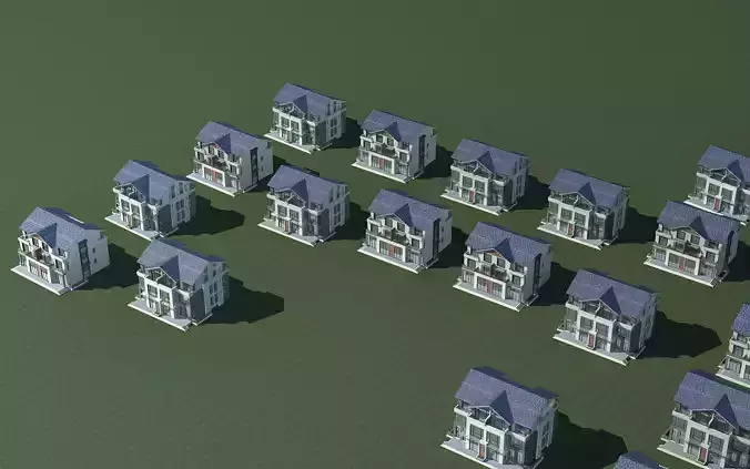 Architecture group of houses