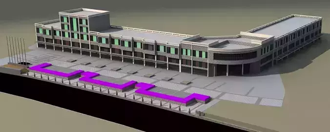 Architecture building with lines