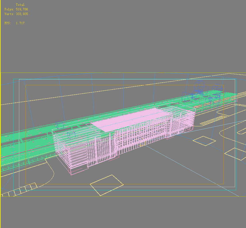 Station Building 3D model_1