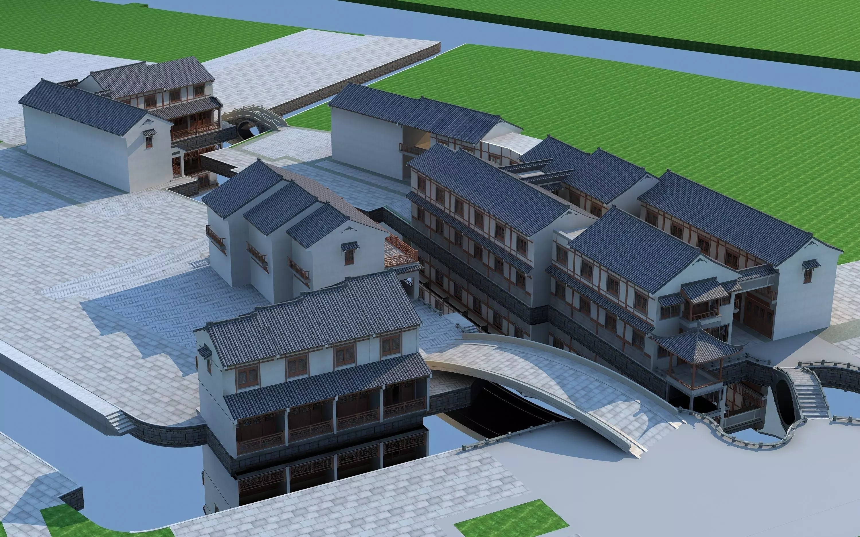 Chinese Style Architecture 3D model_0