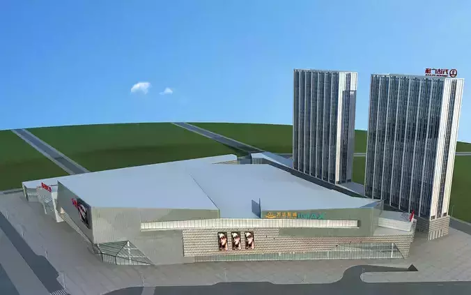 Architecture building in middle of field