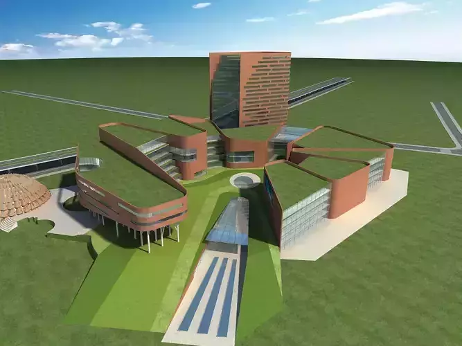 Architecture futuristic building