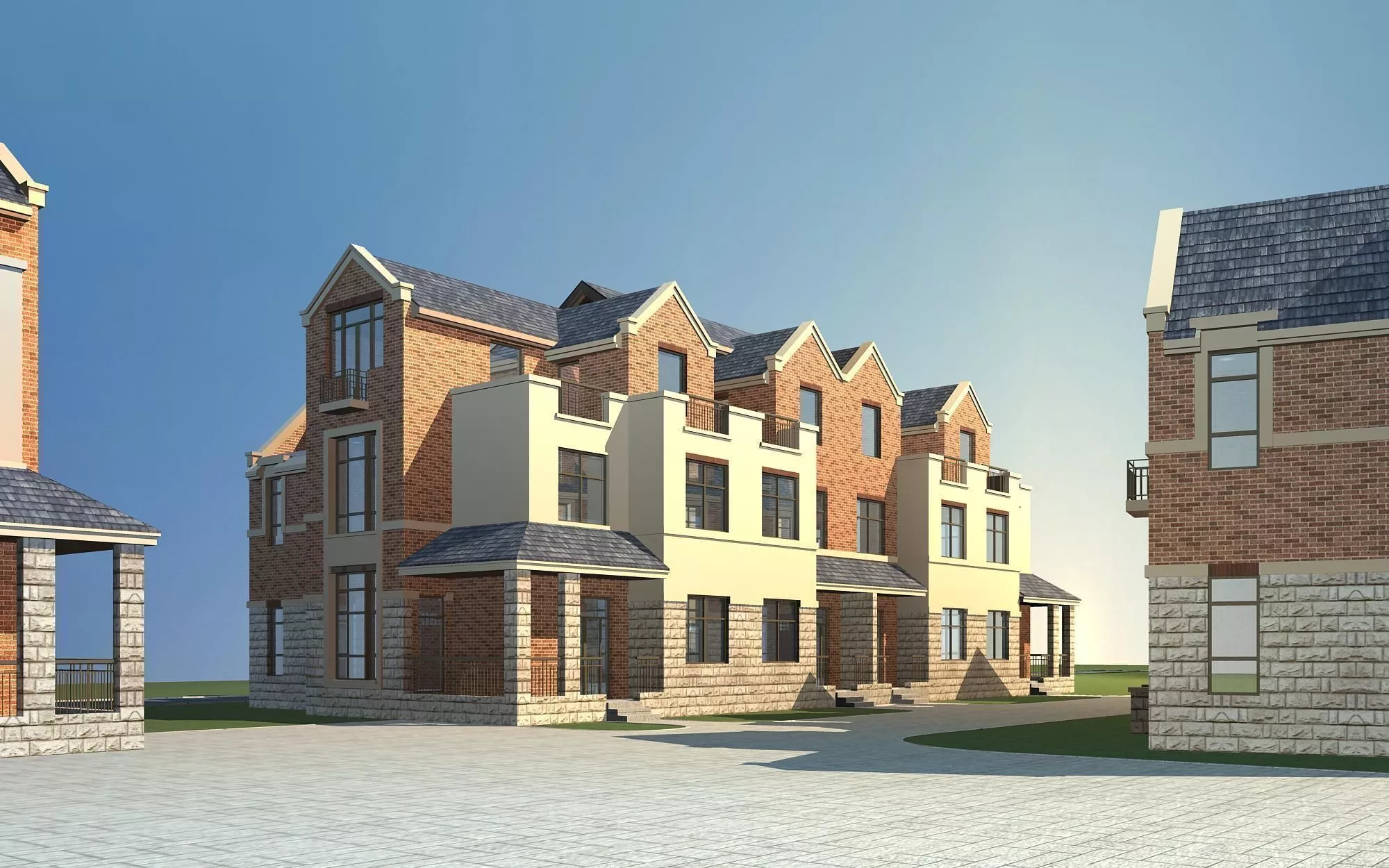 Architecture residential building 3D model