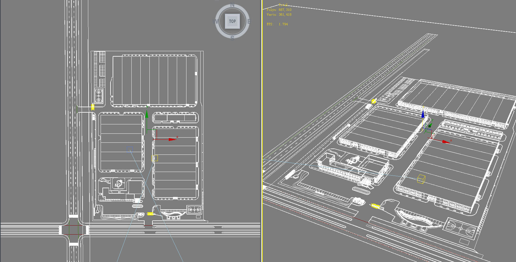 Architecture factory 3D model_1