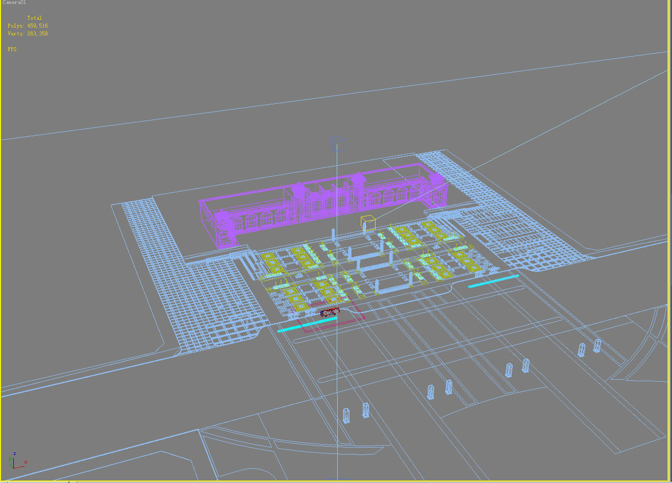 Station Building 3D model_1