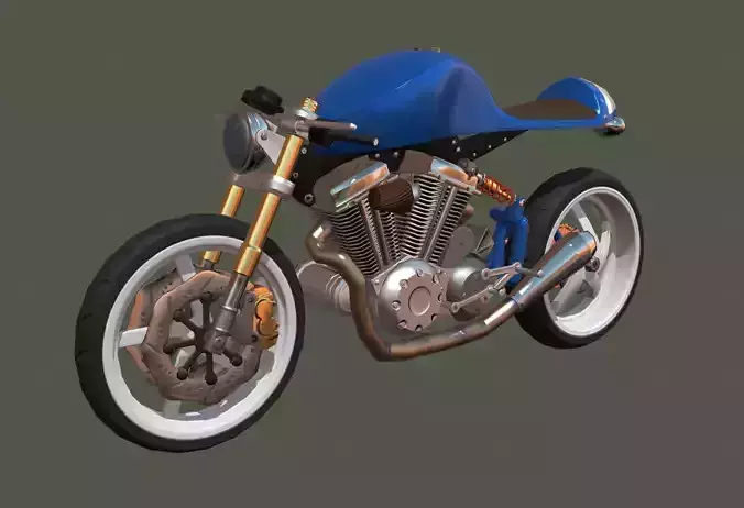 Concept Motorcycle Low-poly 3D model