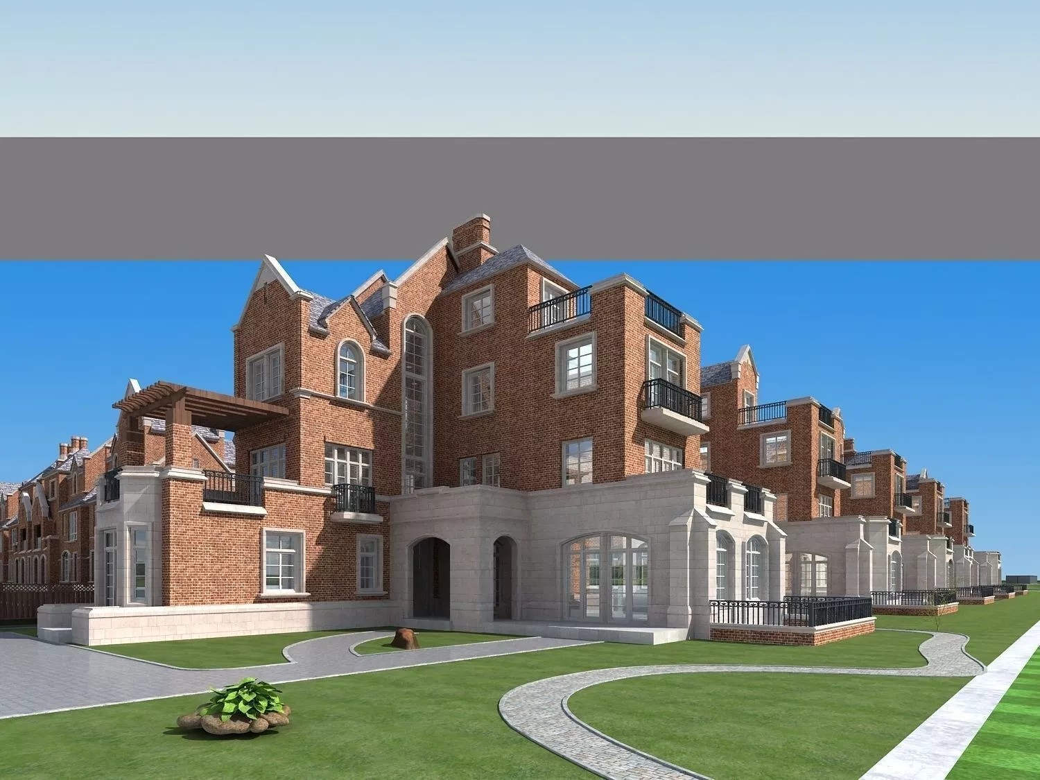 Villa residential building 3D model