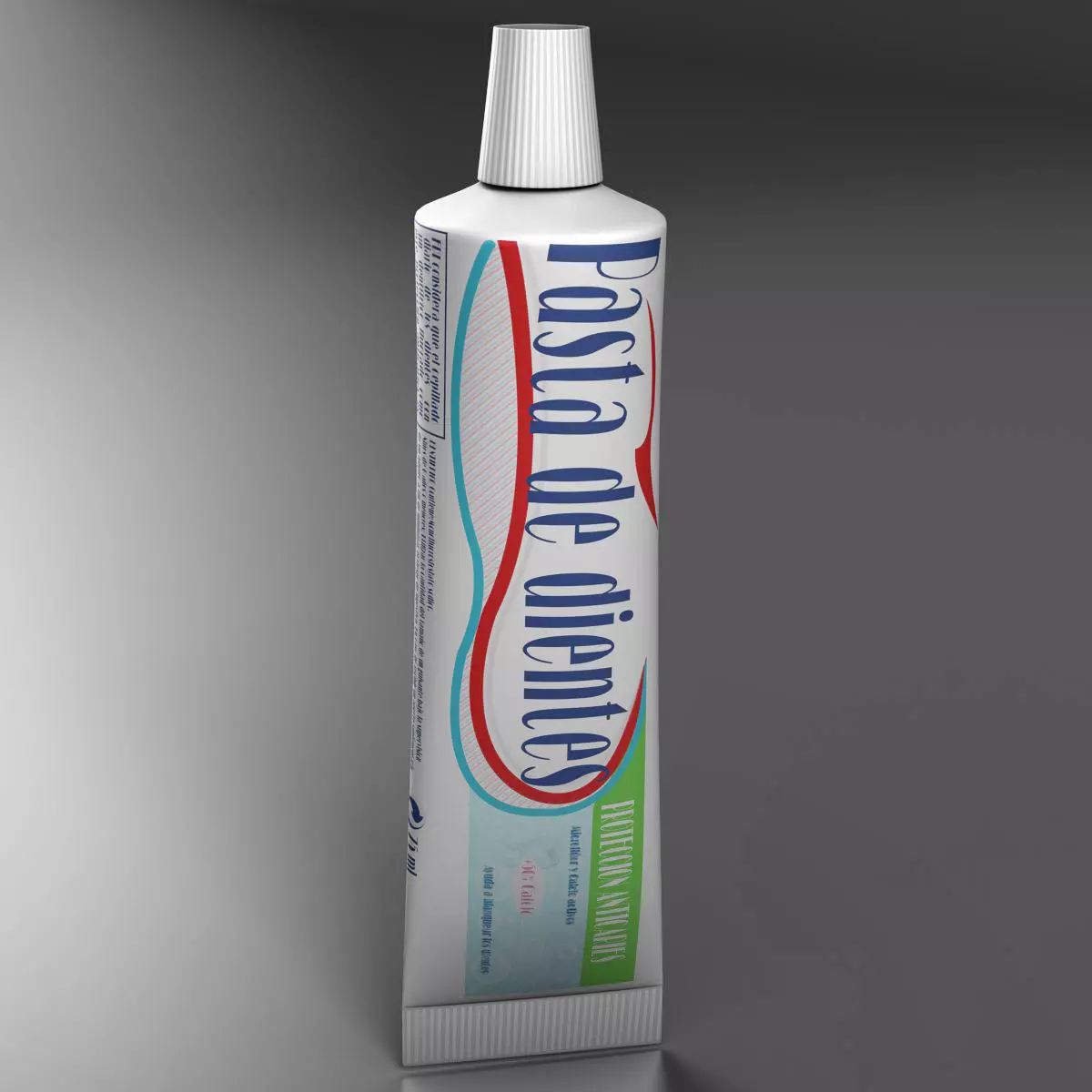 Toothpaste tube 3D model_0