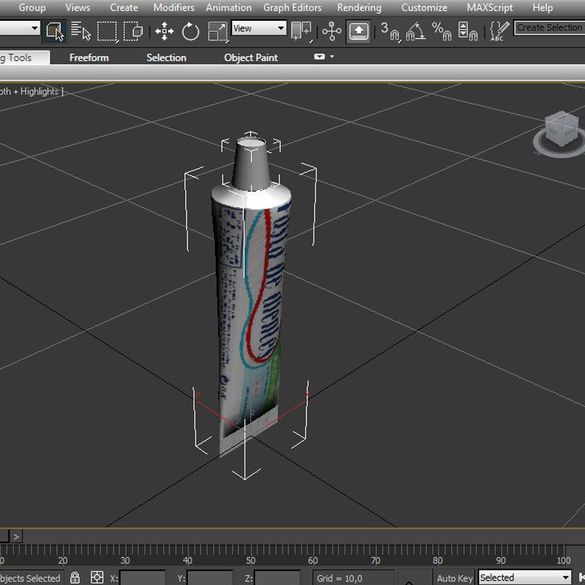 Toothpaste tube 3D model_11