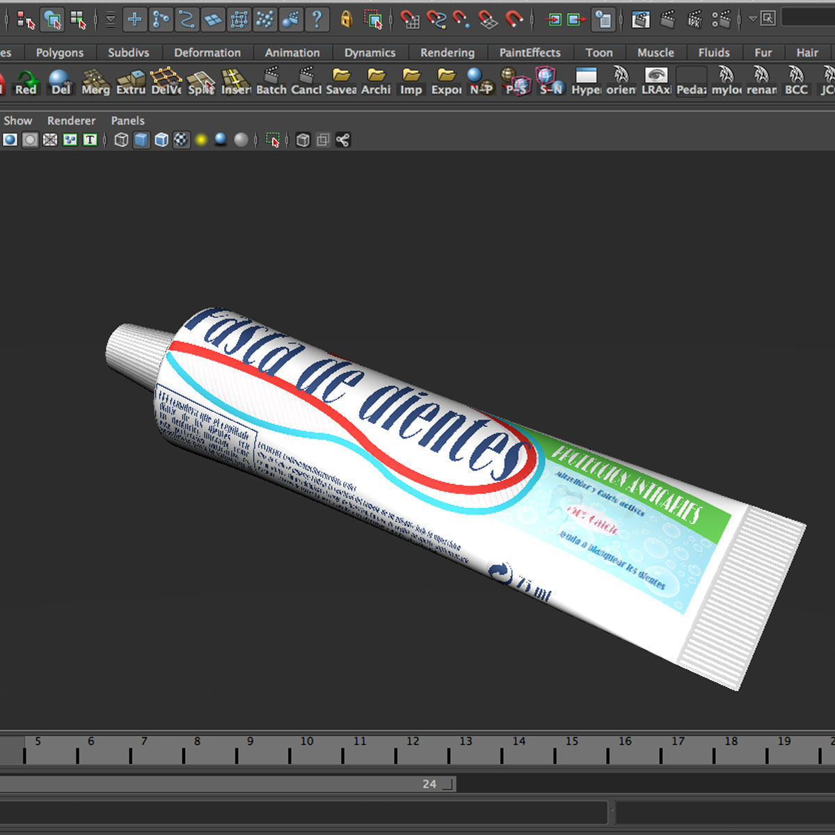 Toothpaste tube 3D model_10
