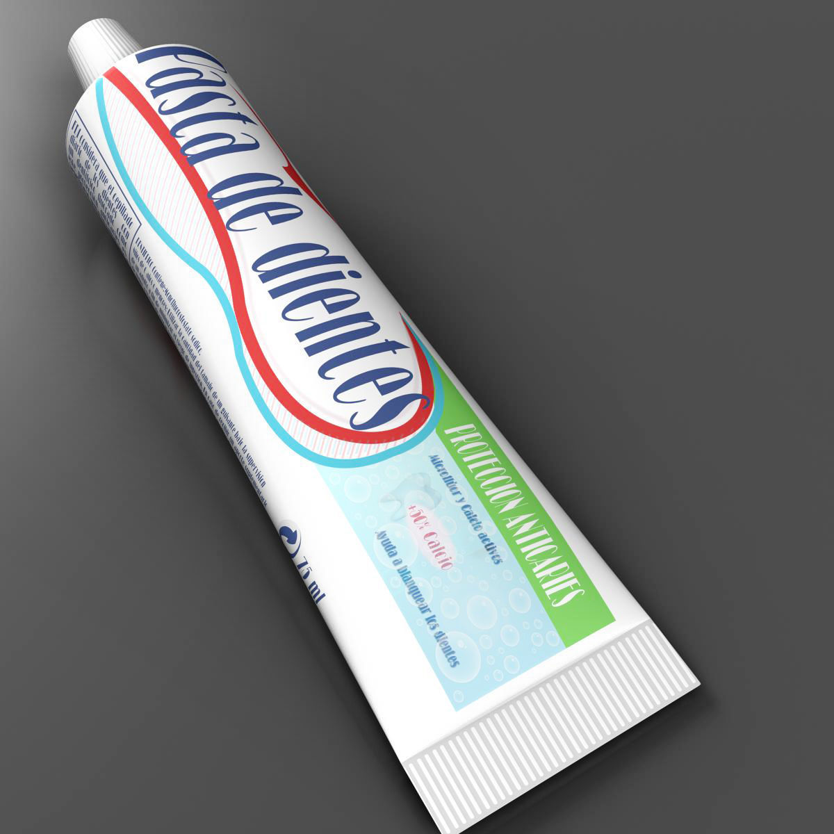 Toothpaste tube 3D model_5