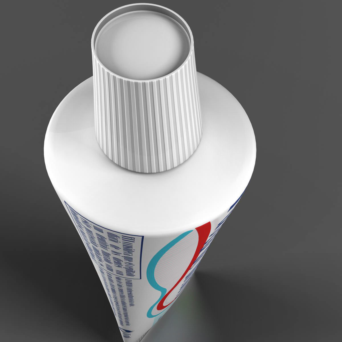 Toothpaste tube 3D model_2
