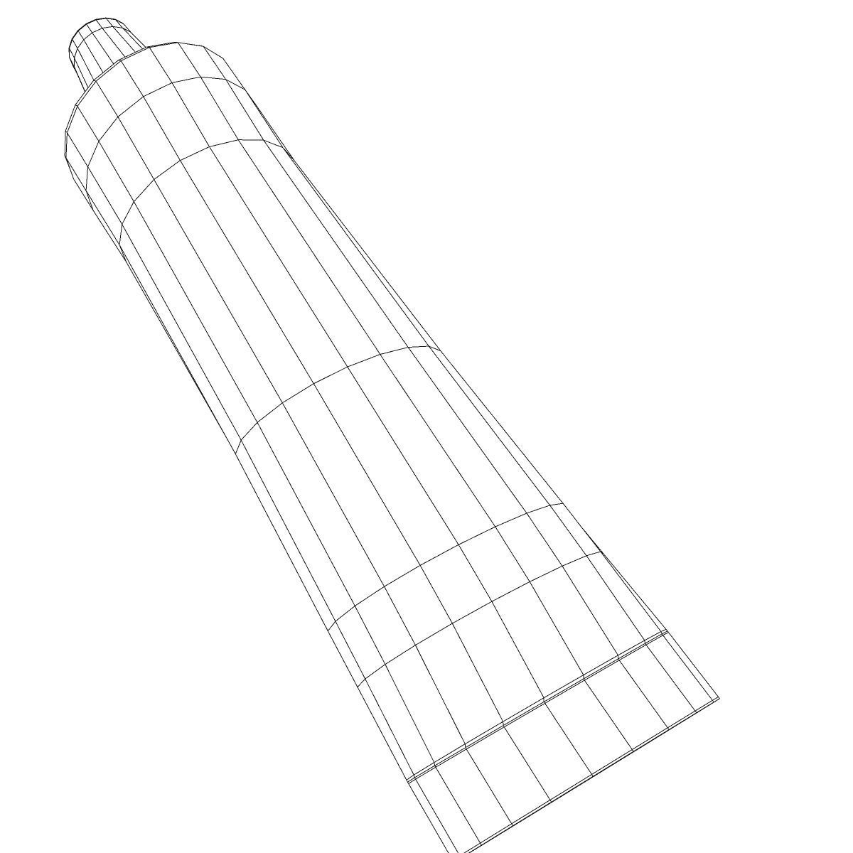 Toothpaste tube 3D model_8