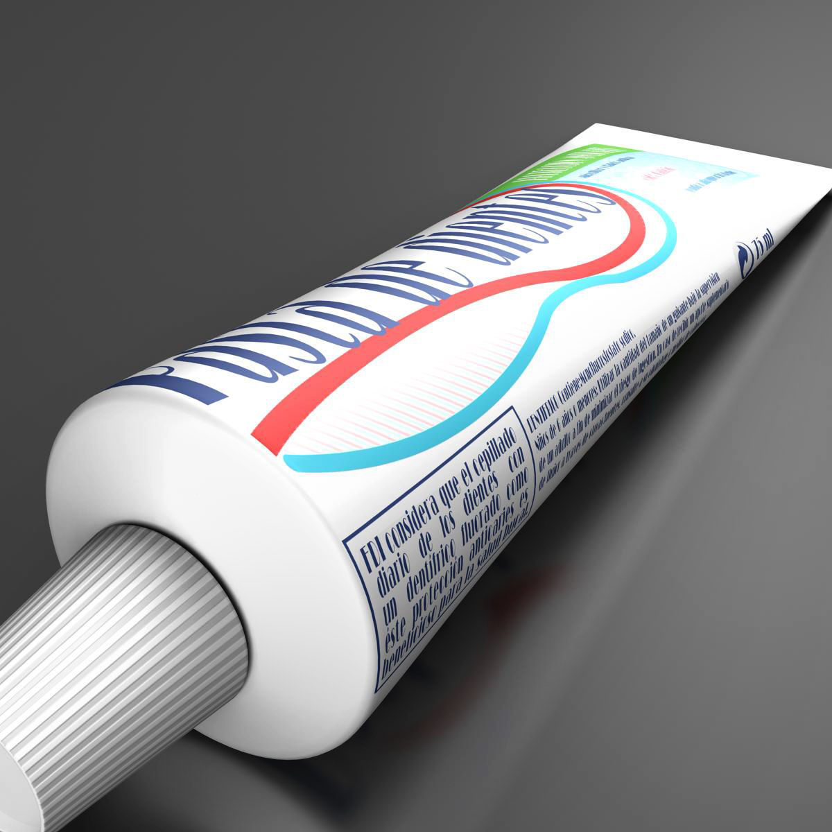 Toothpaste tube 3D model_3