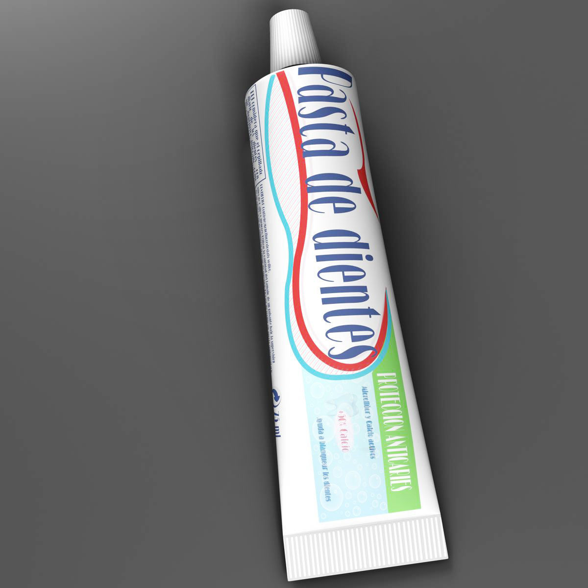 Toothpaste tube 3D model_4