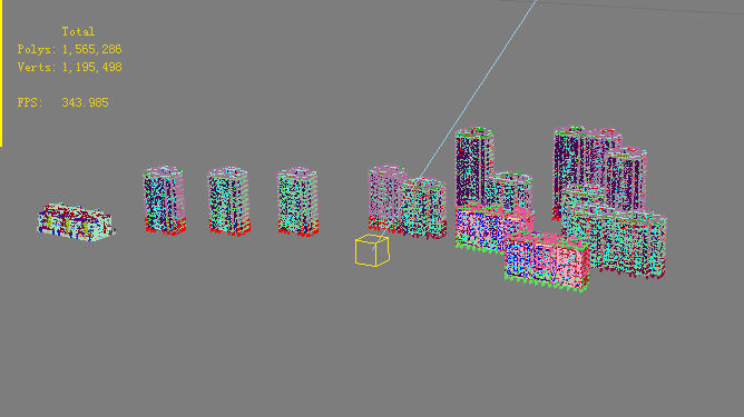 Architecture group of buildings 3D model_1