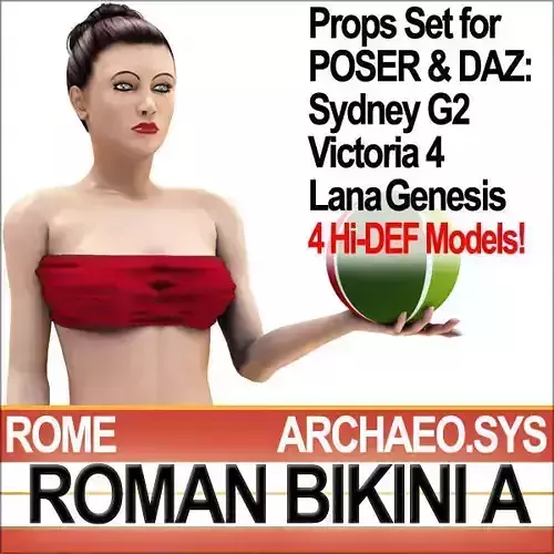 Ancient Roman Bikini A Props Poser Daz 3D model