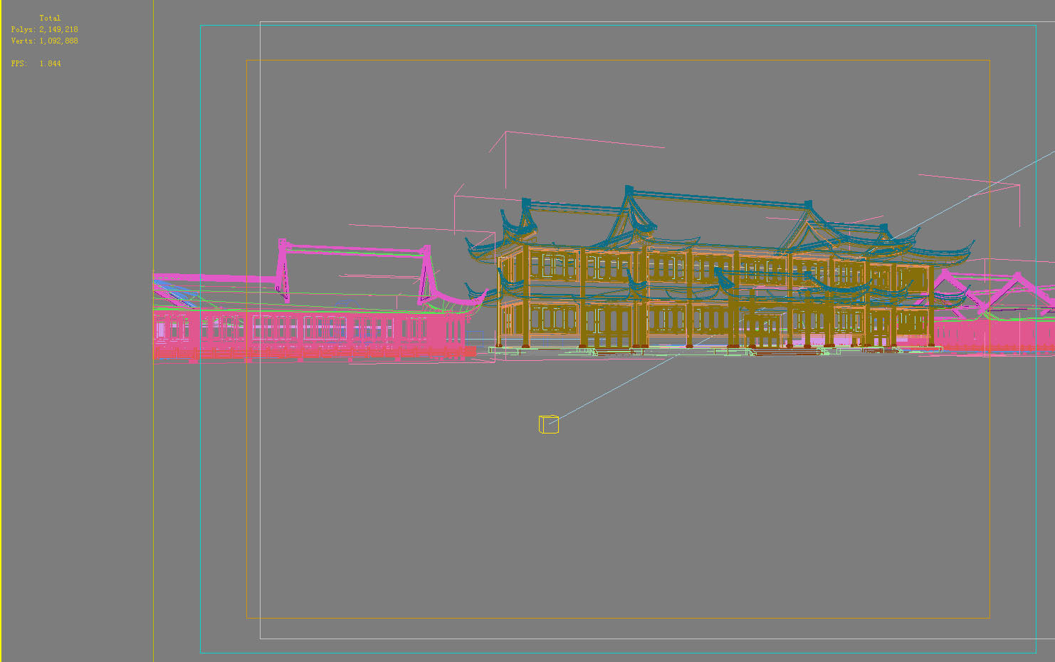Chinese Style Architecture 3D model_1