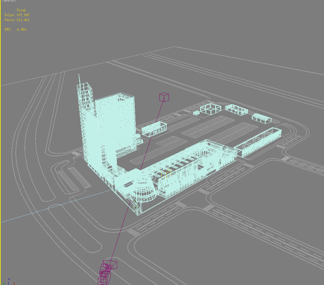 Station Building 3D model_1