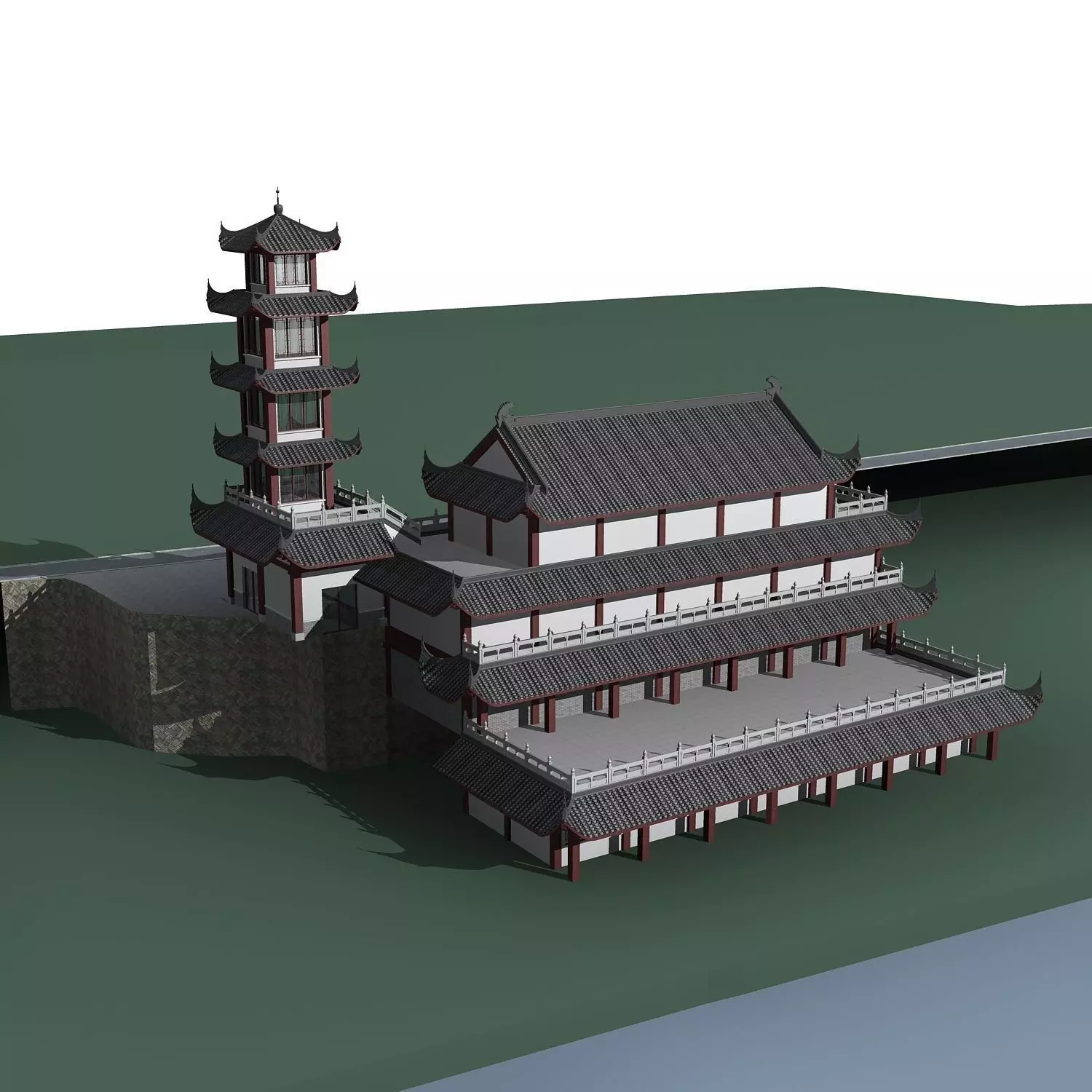 Chinese Style Architecture 3D model