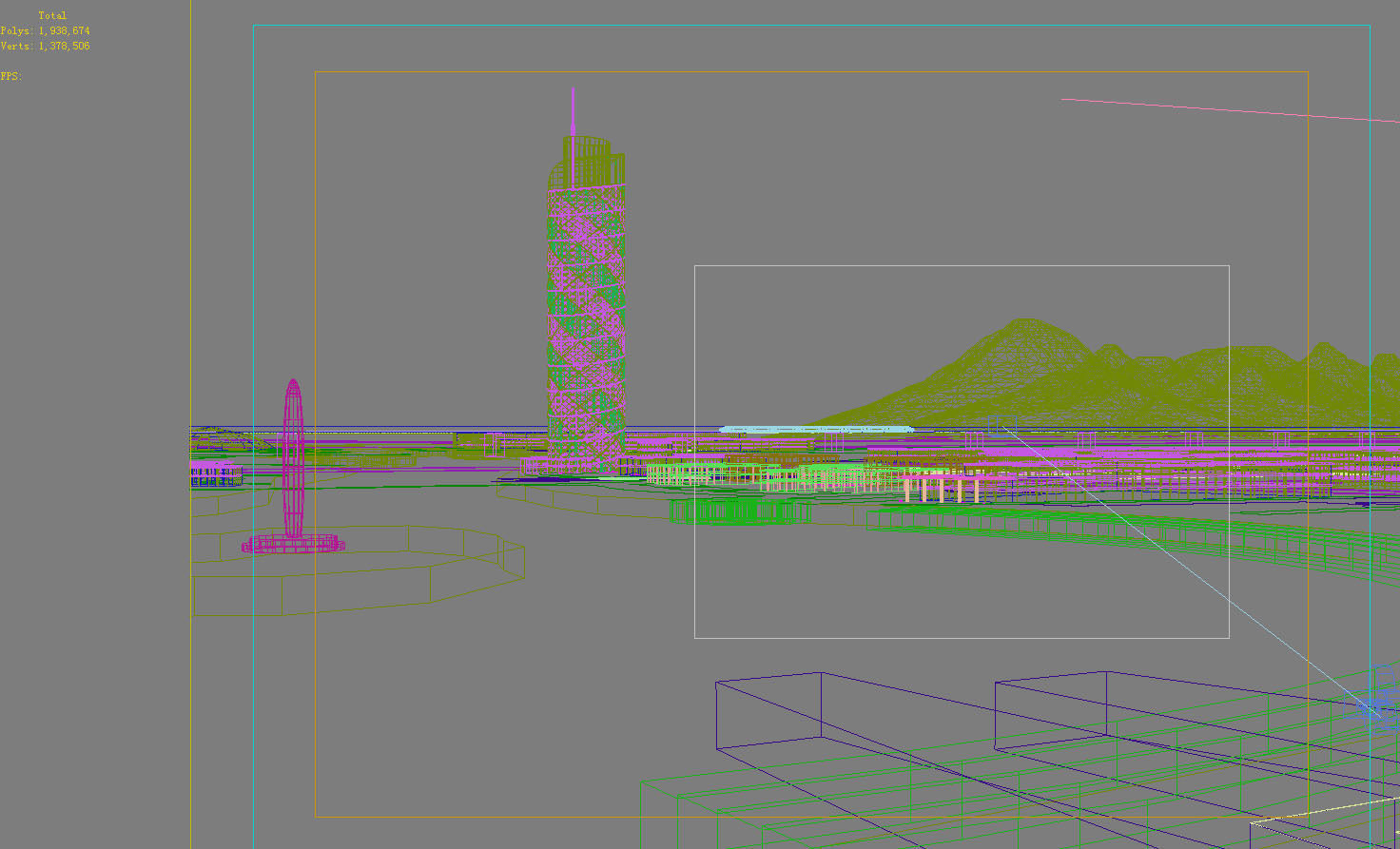 Architecture futuristic chinese city 3D model_1