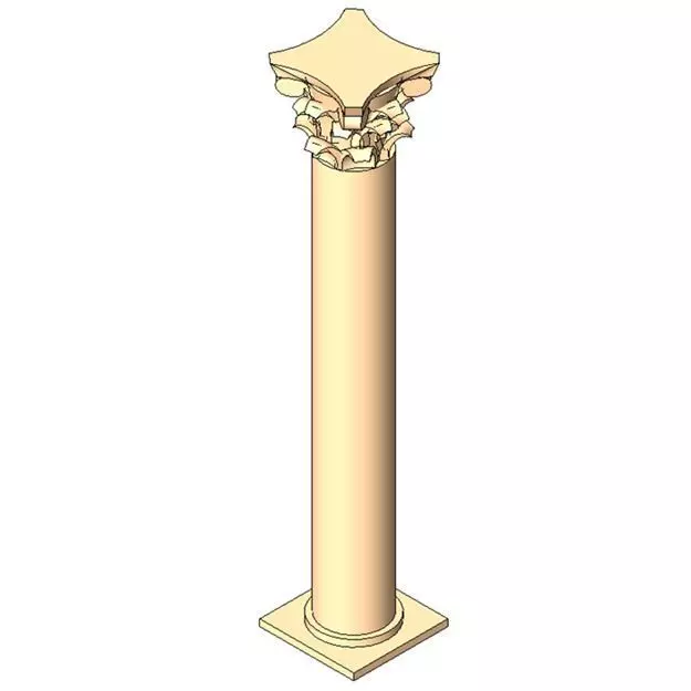 Colonne corinthienne Free 3D model_0