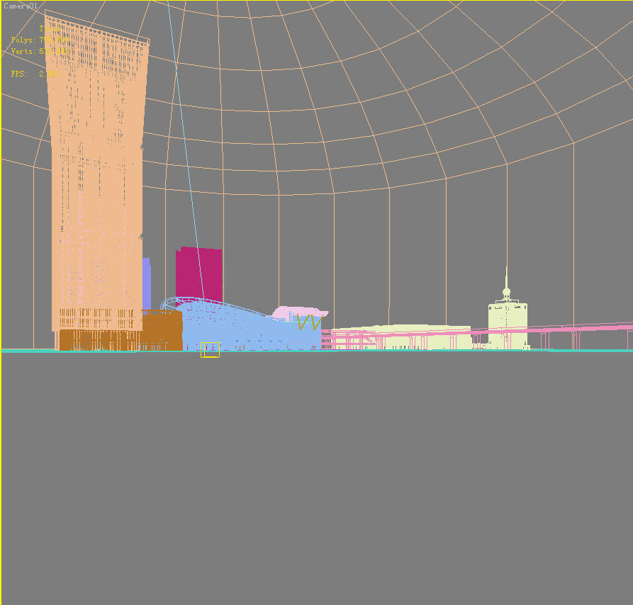 Station Building 3D model_1