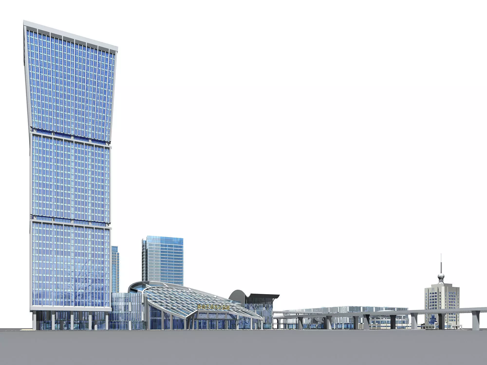 Station Building 3D model_0