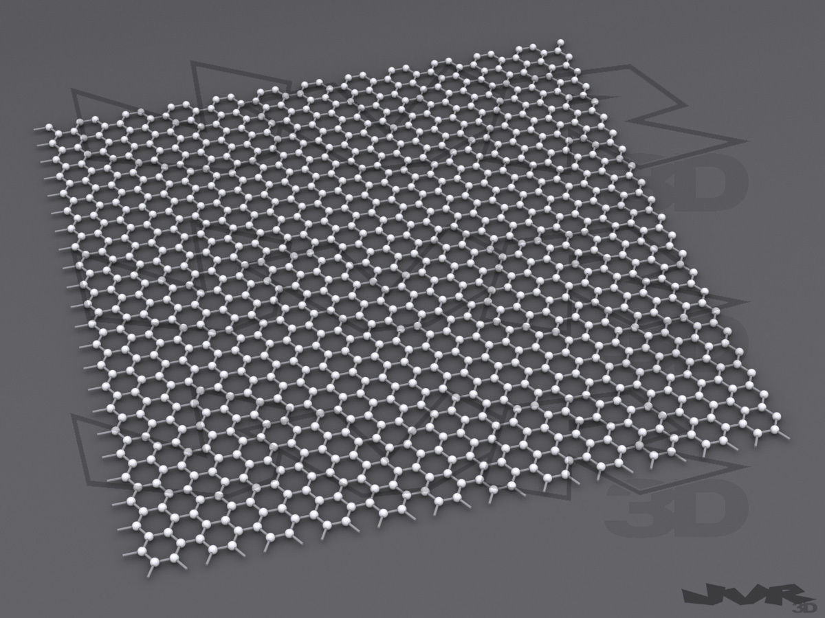 Carbon structures Graphene nanotube and fullerene tube 3D model_1