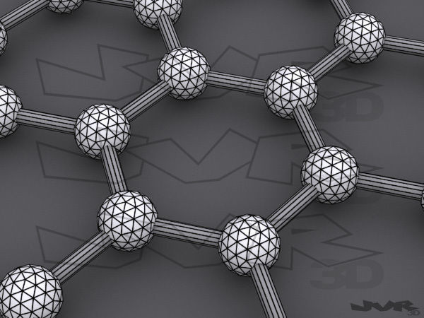 Carbon structures Graphene nanotube and fullerene tube 3D model_6