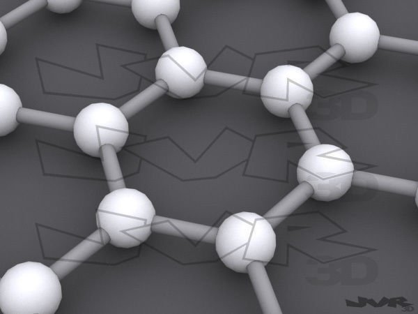 Carbon structures Graphene nanotube and fullerene tube 3D model_5