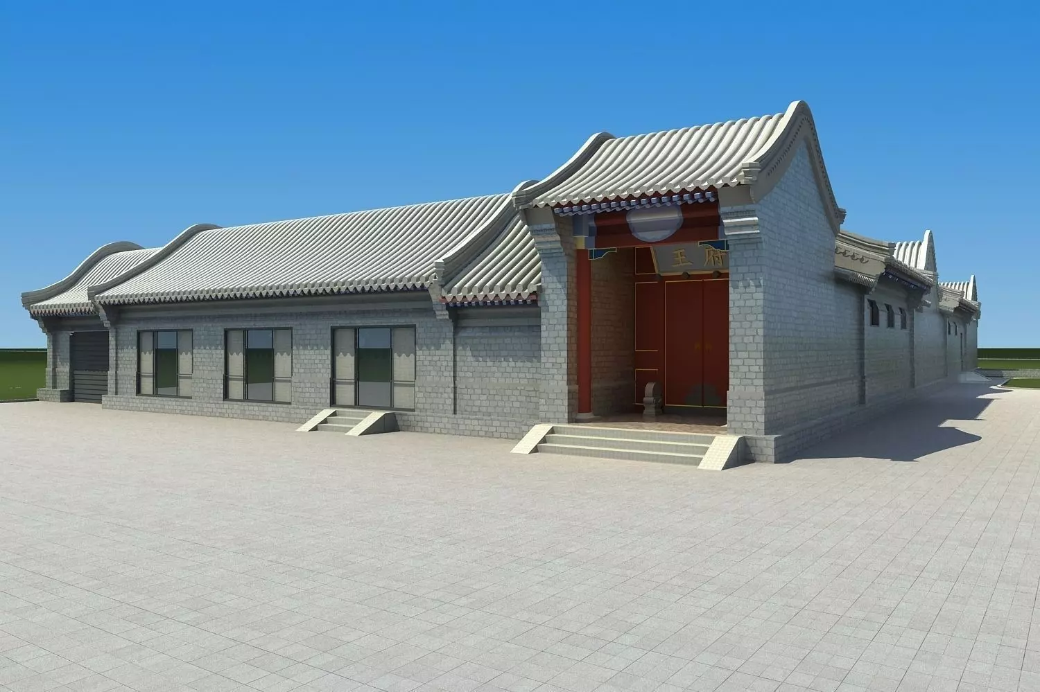 Chinese Style Architecture 3D model_0