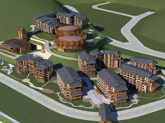 Architecture resort in mountains