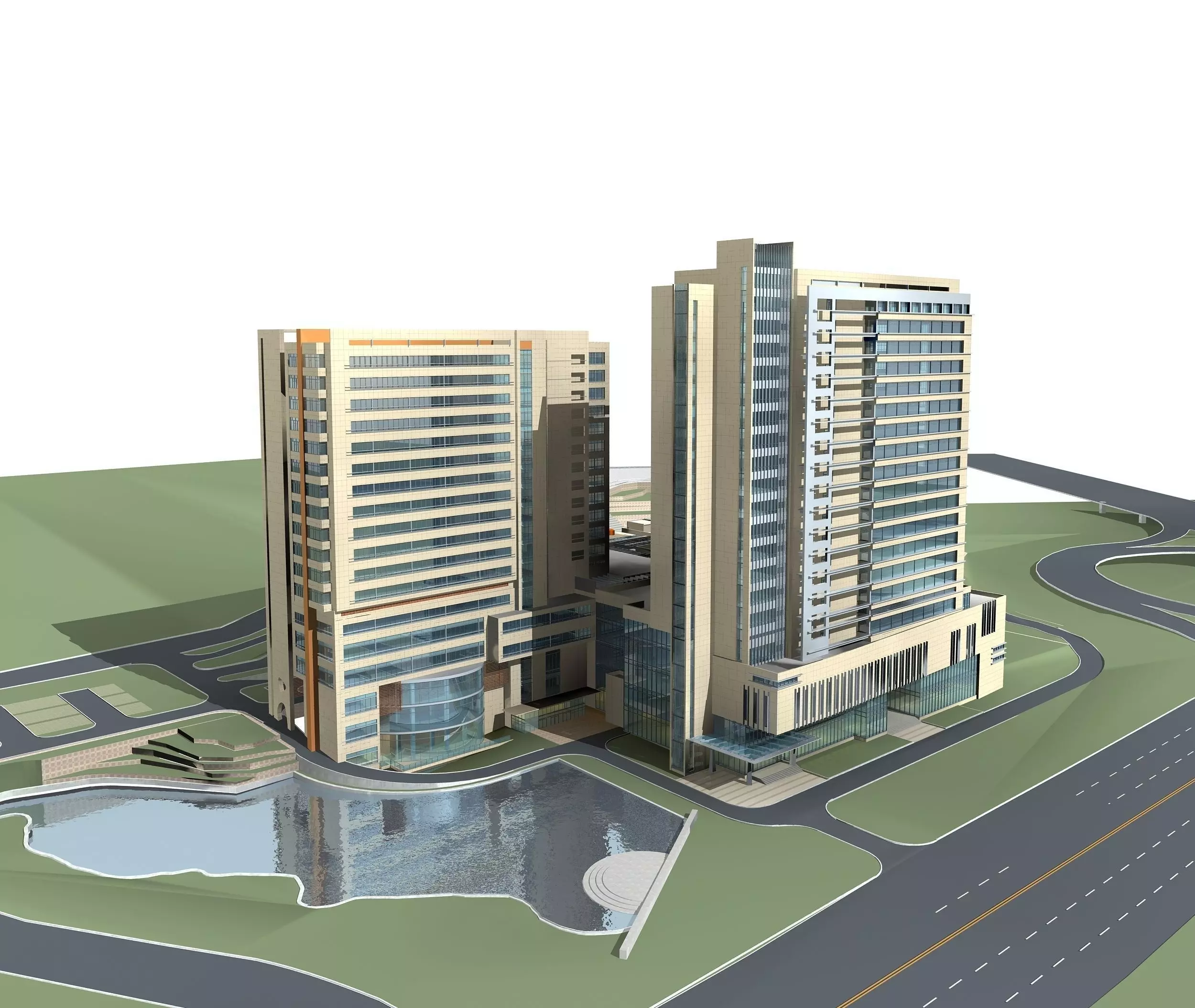 Hospital Building 3D model