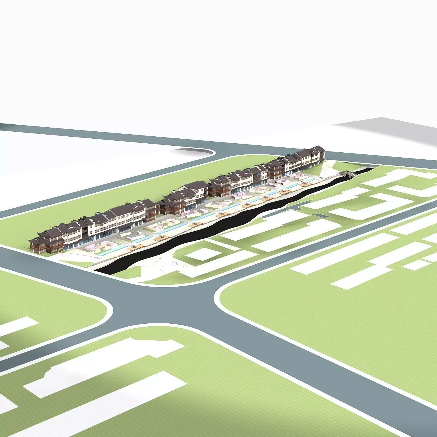 Chinese Style Architecture 3D model_0