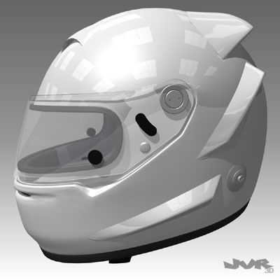 Car Helmet Cutaway 3D model_14