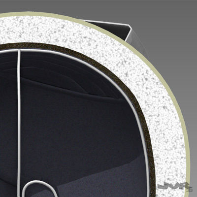 Car Helmet Cutaway 3D model_4