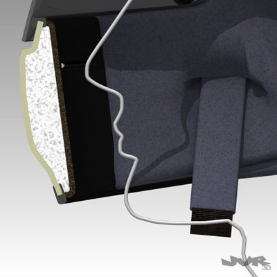 Car Helmet Cutaway 3D model_11