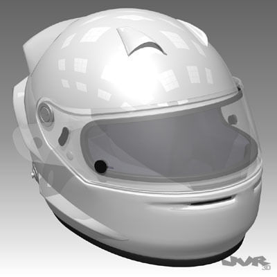 Car Helmet Cutaway 3D model_12