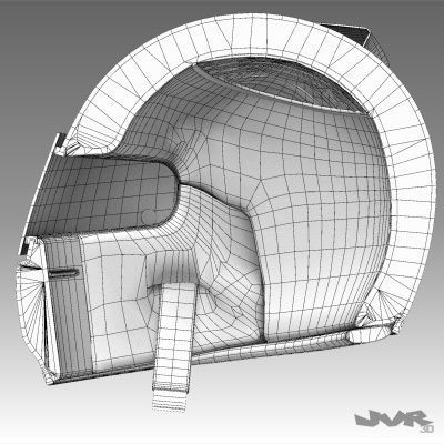 Car Helmet Cutaway 3D model_9